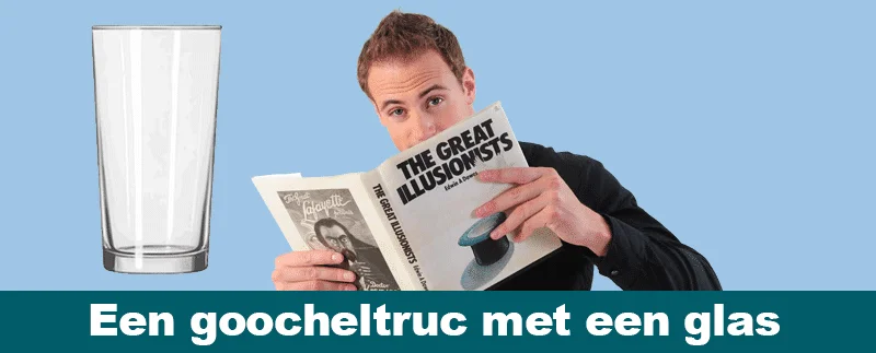 goocheltruc 26 muntje laten verdwijnen met glas