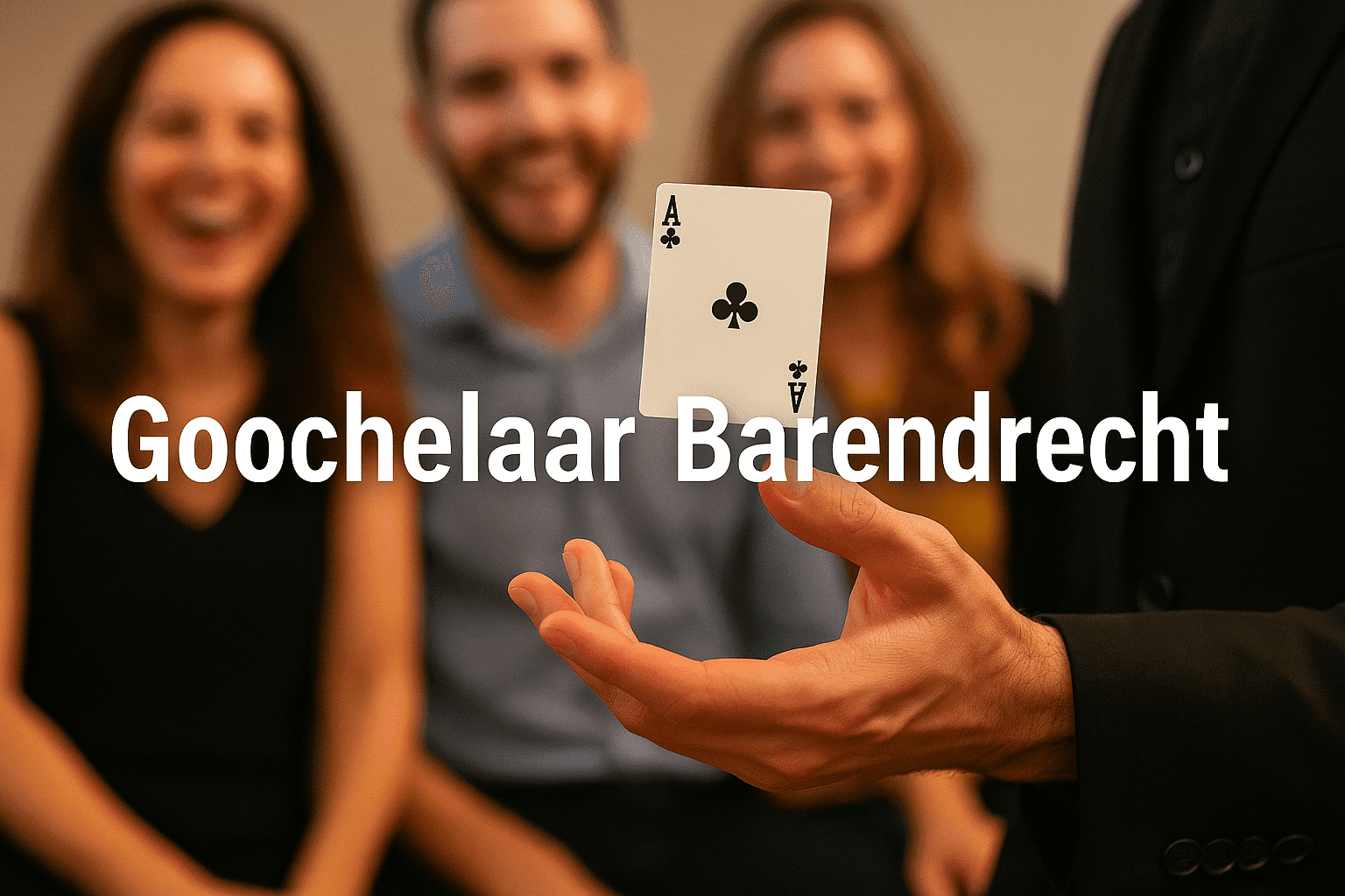 Goochelaar Barendrecht toont kaarttruc aan lachende gasten