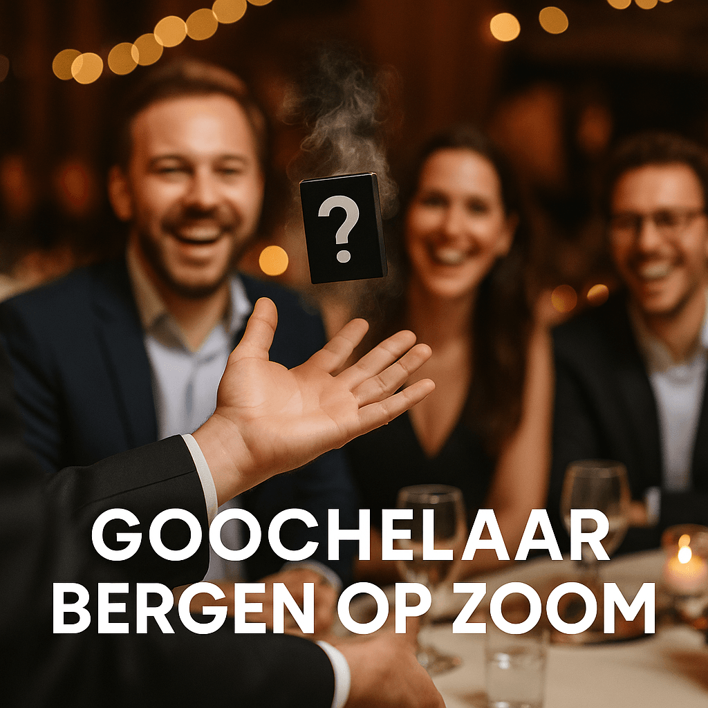 Goochelaar Bergen op Zoom laat zwart doosje zweven voor lachende gasten
