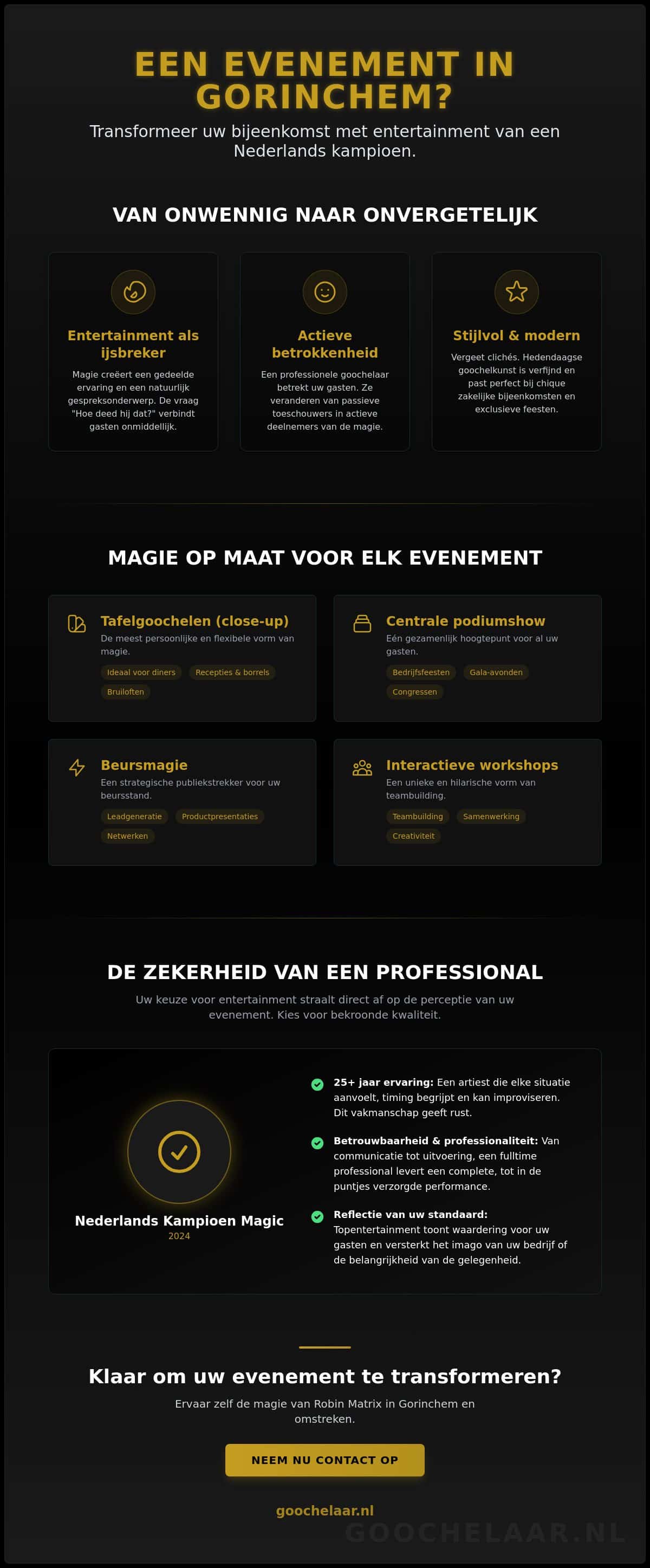 Professionele Goochelaar Gorinchem: Uniek Entertainment